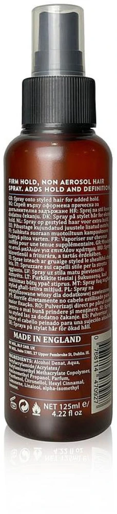 Dapper Dan Firm Hold Fixing Purškiklis Stiprios fiksacijos plaukų fiksavimo priemonė vyrams, 125 ml