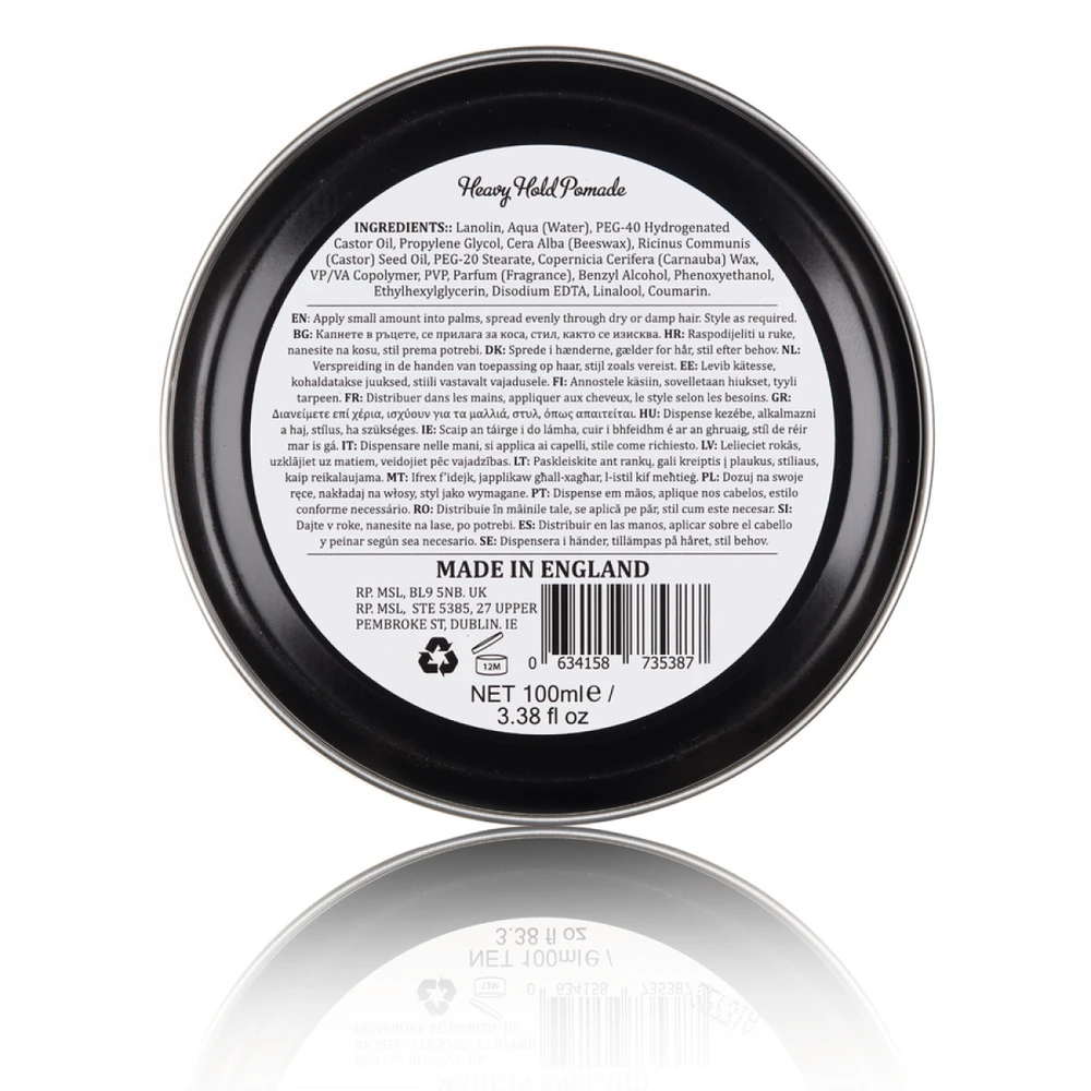 Dapper Dan Heavy Hold Pomade stiprios fiksacijos ir spindesio plaukų pomada, 100 ml