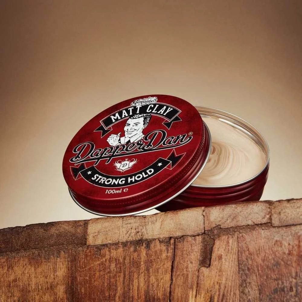 Dapper Dan Matt Clay stiprios fiksacijos, matinis plaukų modeliavimo molis, 100 ml