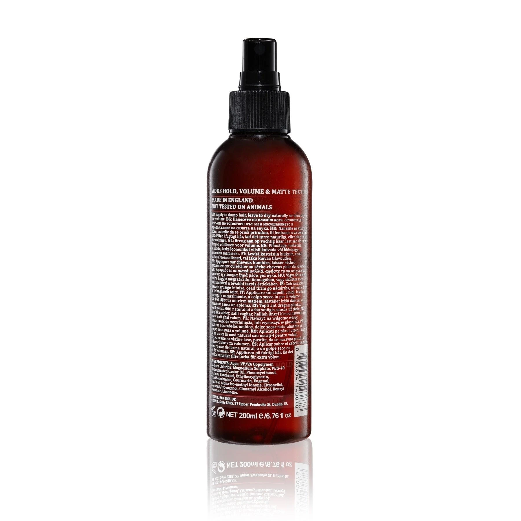 Dapper Dan Sea Salt Spray Jūros druskos purškalas vyrams, 200 ml