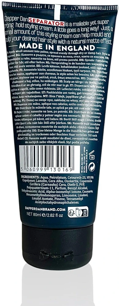 Dapper Dan SEPARATOR Super Hold Matte Separation plaukų formavimo priemonė, 80 ml