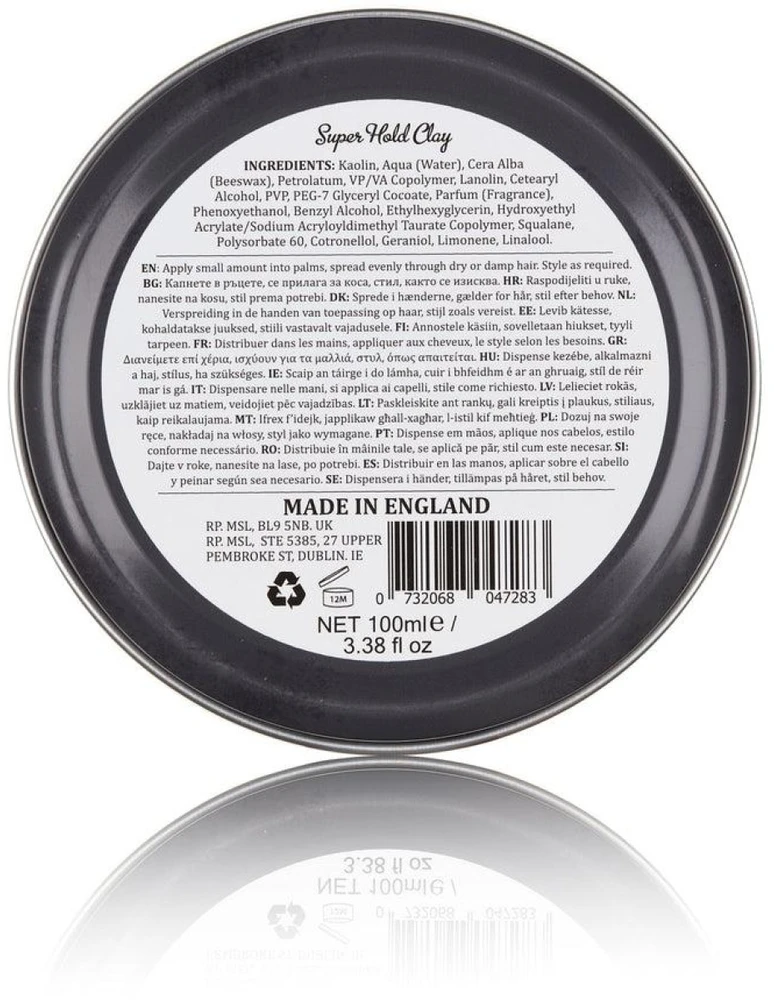 Dapper Dan Ultra Matte Super Hold Clay itin stiprios fiksacijos matinis modeliavimo molis, 100 ml