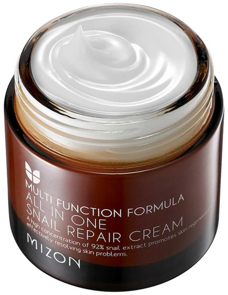 Daugiafunkcis veido kremas All in One Snail Repair Kreminis Mizon su sraigių ekstraktu, 75 ml