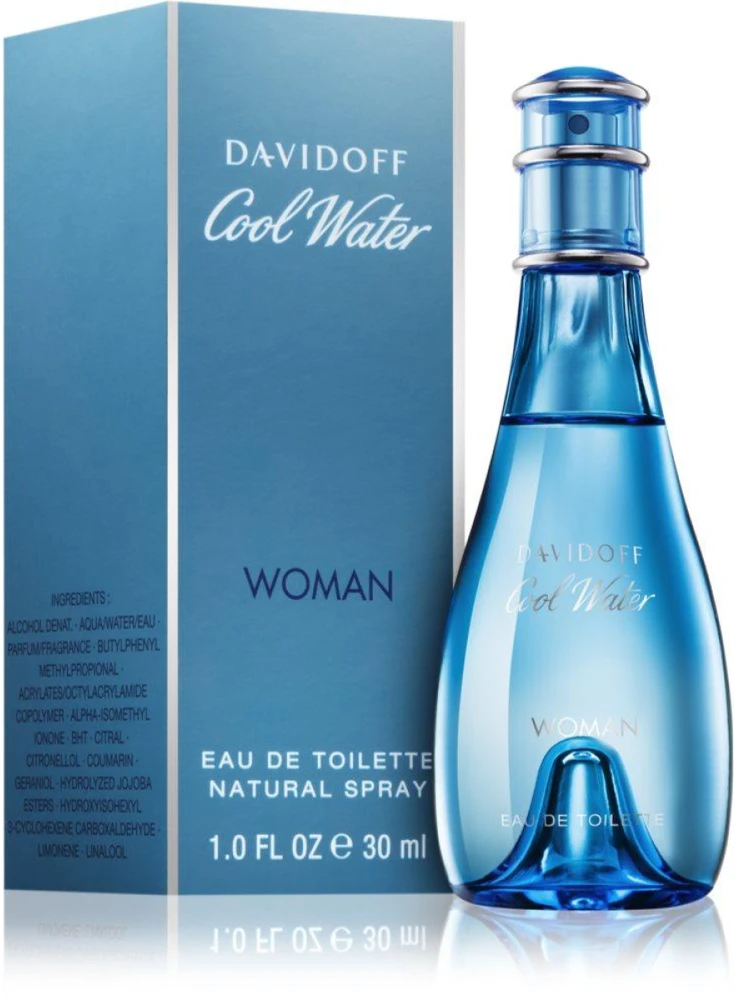 Davidoff Cool Water Woman EDT tualetinis vanduo moterims, 30 ml