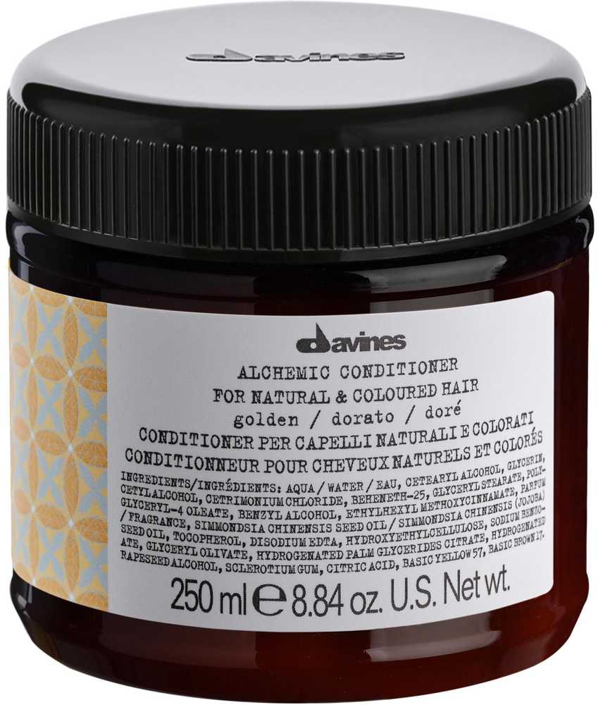 Davines ALCHEMIC Conditioner Golden dažantis kondicionierius medaus ir šiltų atspalvių blondinėms, 250 ml