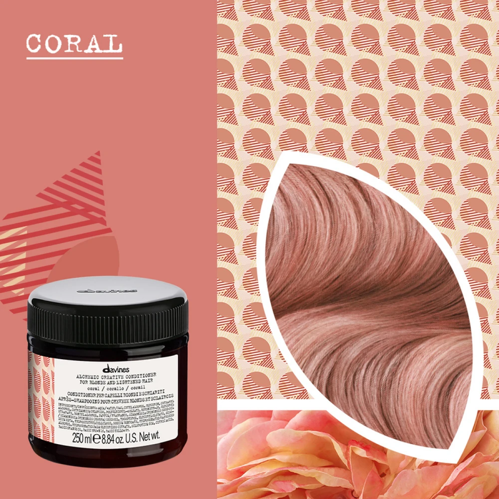 Davines ALCHEMIC Conditioner Coral dažantis kondicionierius, 250 ml