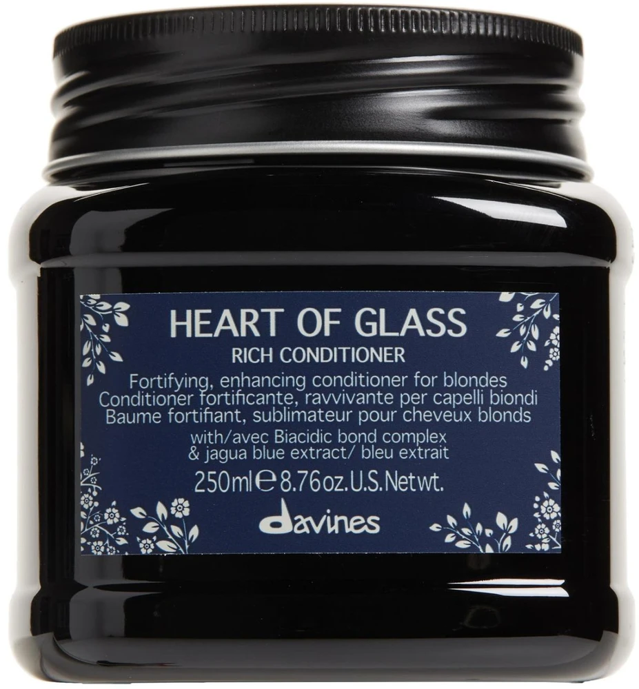 Davines HEART OF GLASS Rich Conditioner šviesius plaukus maitinantis kondicionierius, 90 ml