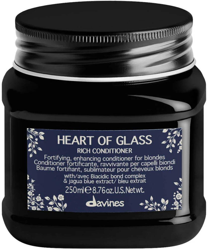 Davines Heart Of Glass Rich Conditioner šviesius plaukus maitinantis kondicionierius, 250 ml