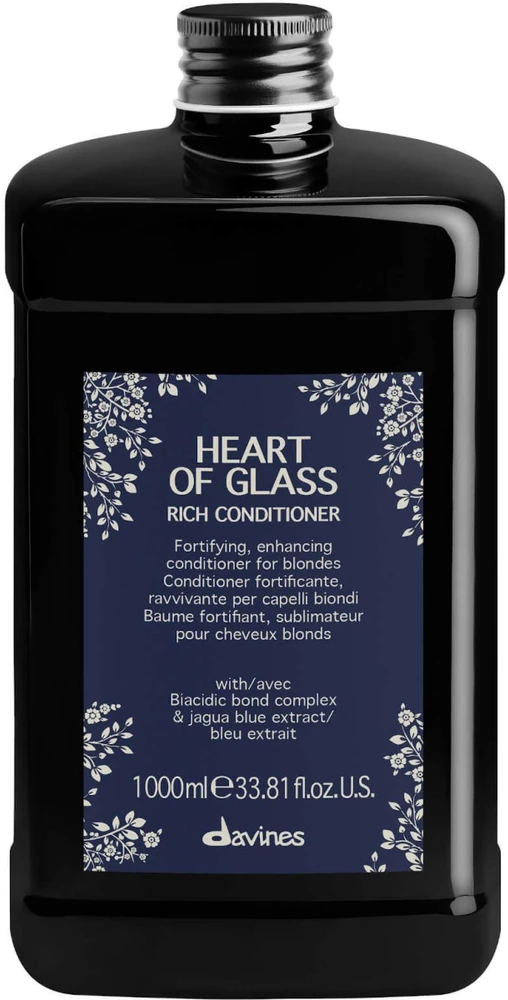 Davines HEART OF GLASS Rich Conditioner šviesius plaukus maitinantis kondicionierius, 1000 ml