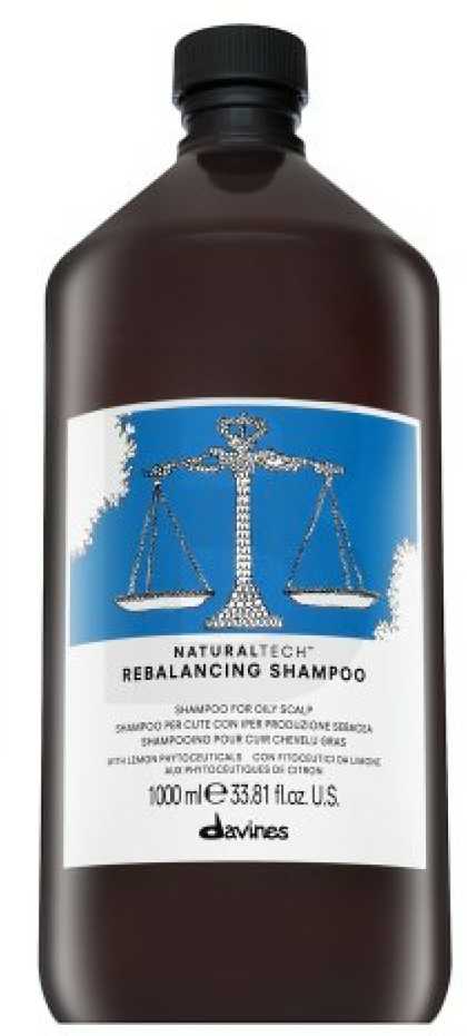 Davines NATURALTECH Rebalancing Šampūnas šampūnas riebiai galvos odai ir plaukams, 1000 ml