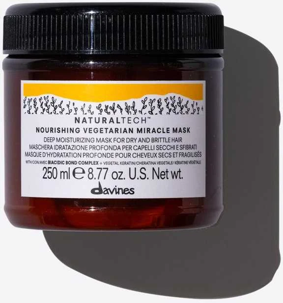 Davines NATURALTECH maitininantis Vegetarian Miracle Mask maitinanti kaukė su keratinu, 250 ml