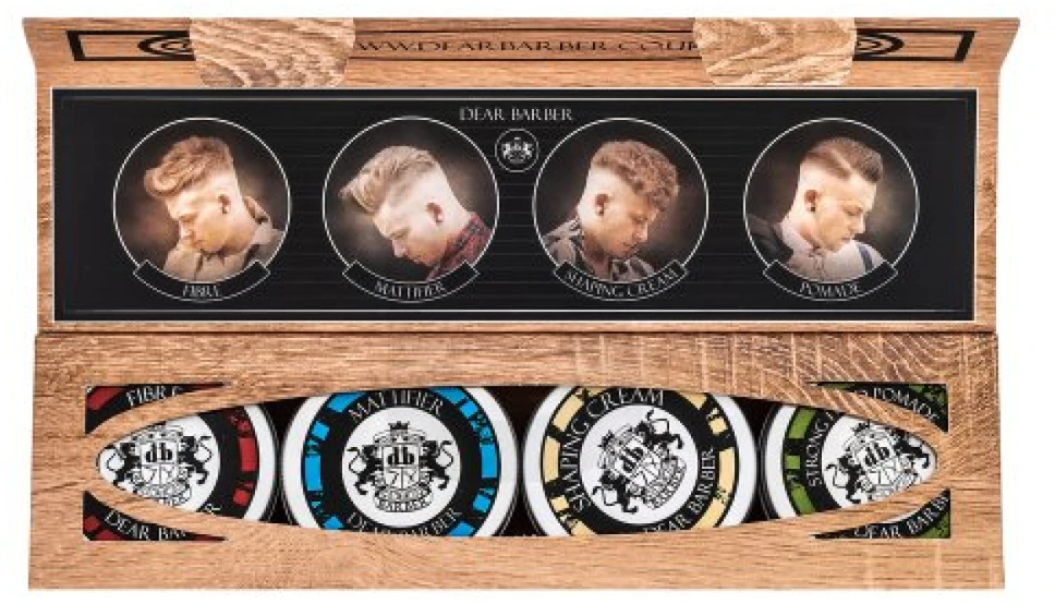 „Dear Barber“ mini stiliaus rinkinys, 4 vnt., 20 ml