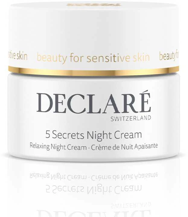 Declare Stress Balance 5 Secrets Night Kreminis atpalaiduojamasis naktinis veido kremas, 50 ml