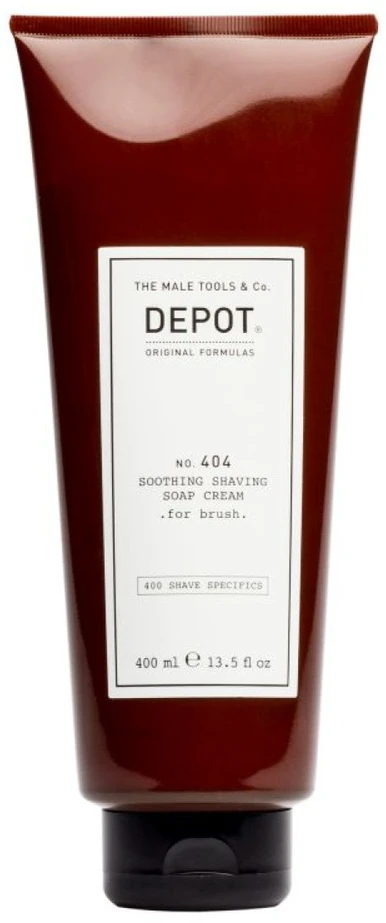 „Depot 400 Shave Specifications No. 404“ raminamasis skutimosi muilas su alantoinu „Kreminis“, 400 ml