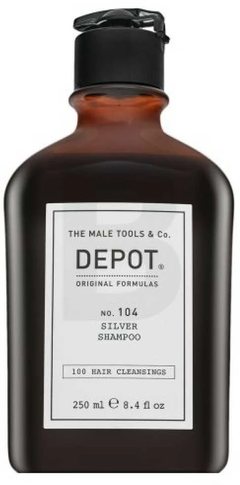 Depot 100 plaukų valymo priemonė Nr. 104 su botaniniu kompleksu, skirta neutralizuoti geltonus atspalvius, 250 ml