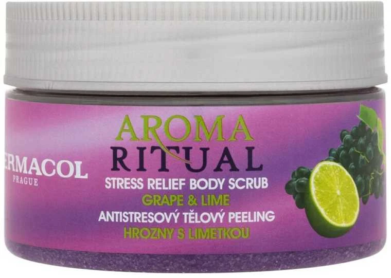 Dermacol Aroma Ritual Grape & Lime Body Peeling moterims, 200 g