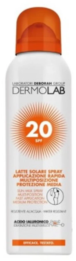 Dermolab Sun Milk Purškiklis Spf20 purškiamas pienelis nuo saulės 150ml