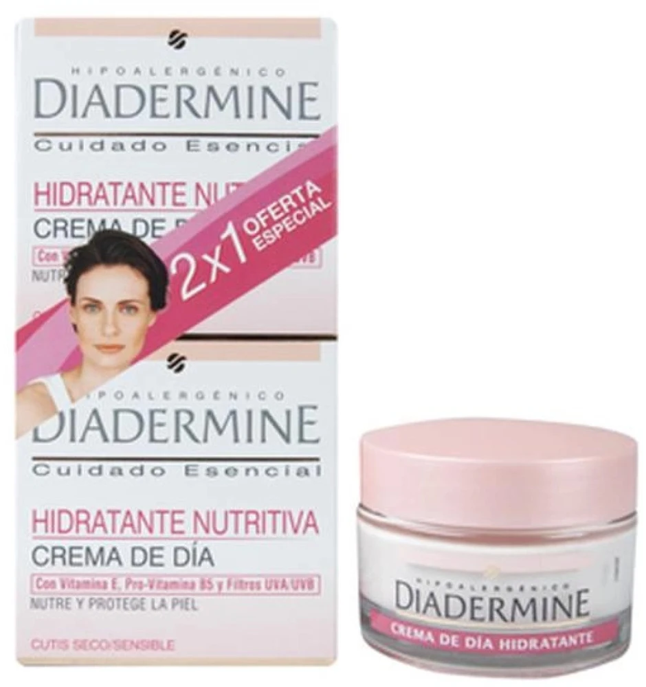 "Diadermine" maitinamasis drėkinamasis dieninis kremas 50 ml 2 dalių rinkinys