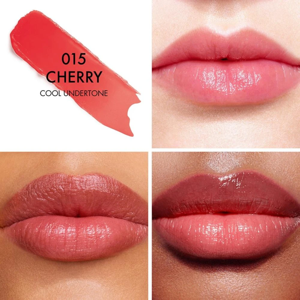 Drėkinamasis lūpų spalvą paryškinantis balzamas Dior Addict Lip Glow Balm, atspalvis: 015 Cherry, 3,2 g