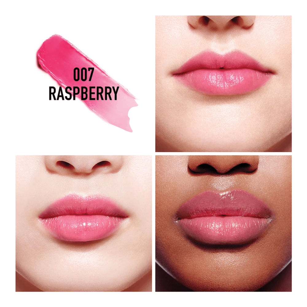 Christian Dior Dior Addict Lip Glow Balm drėkinamasis, lūpų spalvą paryškinantis balzamas, atspalvis: 007 Raspberry, 3.2 g