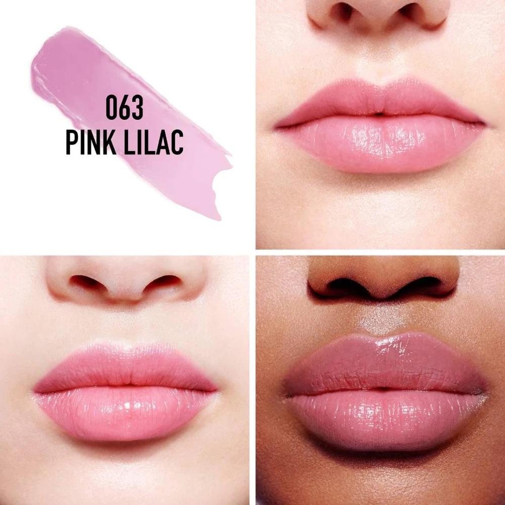 Dior Addict Lip Glow Balm drėkinamasis, lūpų spalvą paryškinantis balzamas, atspalvis: 063 Rožinė Lilac, 3.2 g