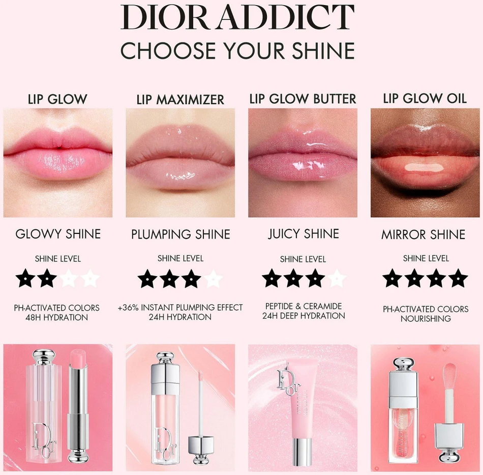 Dior Addict Lip Glow Butter lūpų blizgis, atspalvis: 101 Glazed Pink, 10 ml