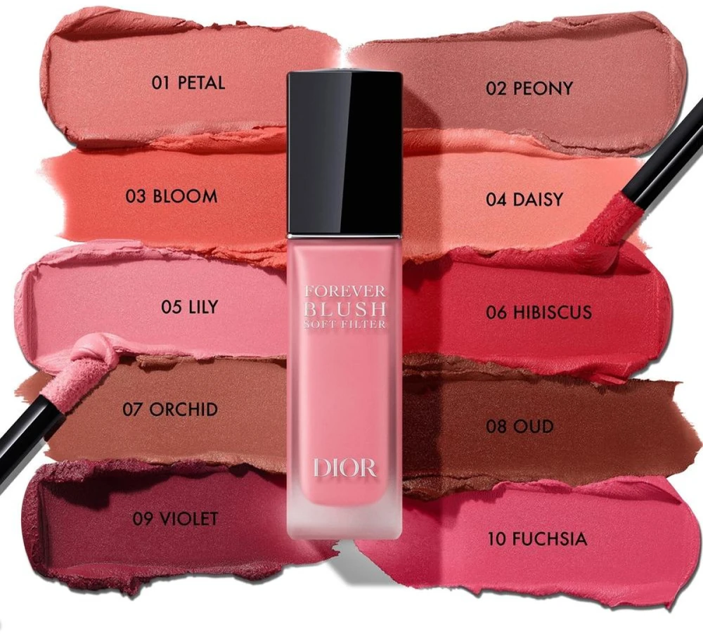 Christian Dior Dior Forever Blush Soft Filter skysti skaistalai, atspalvis: 06 Hibiscus, 11 ml