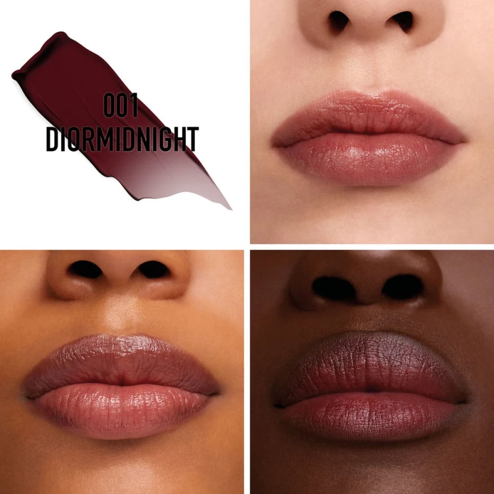 DIOR Rouge Dior Balm drėkinantis lūpų balzamas, atspalvis: 001 Diormidnight, 3,2 g