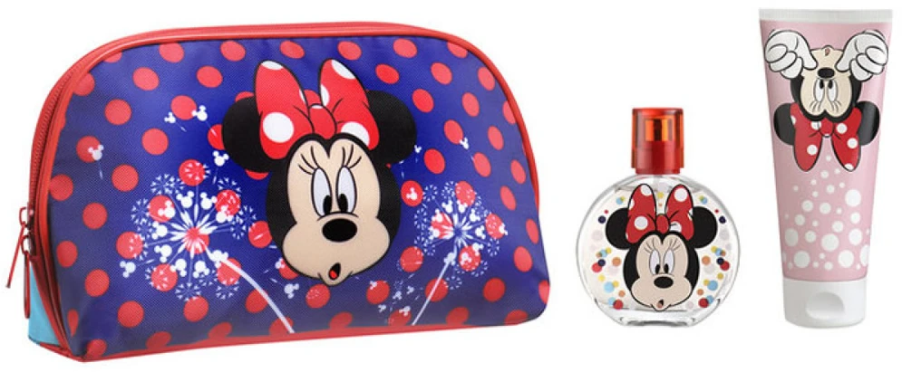 Disney Minnie Toilet Bag rinkinys vaikams (kosmetinė + EDT, 50 ml + dušo gelis, 100 ml)