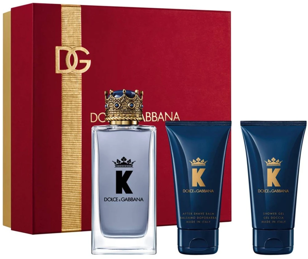 Rinkinys vyrams Dolce & Gabbana K Pour Homme (100 ml. EDT + 50 ml. balzamas po skutimosi + 50 ml. dušo gelis)
