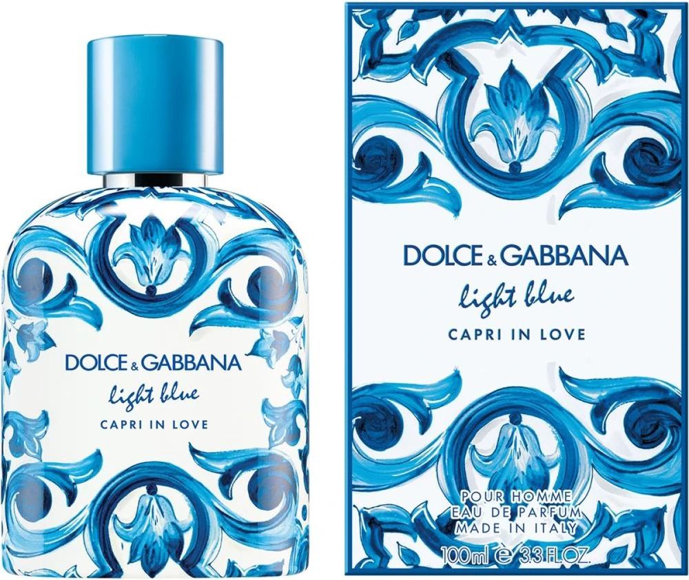 Dolce&Gabbana Dolce & Gabbana Light Mėlyna Capri In Love Pour Homme EDP parfumuotas vanduo vyrams, 100 ml
