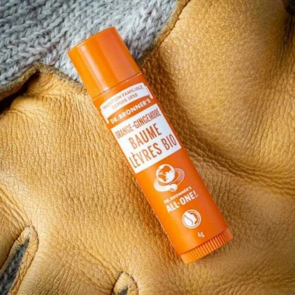 Dr. Bronner's Organic Lūpų balzamas Oranžinis-Ginger 4 g
