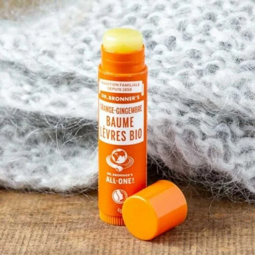 Dr. Bronner's Organic Lūpų balzamas Oranžinis-Ginger 4 g
