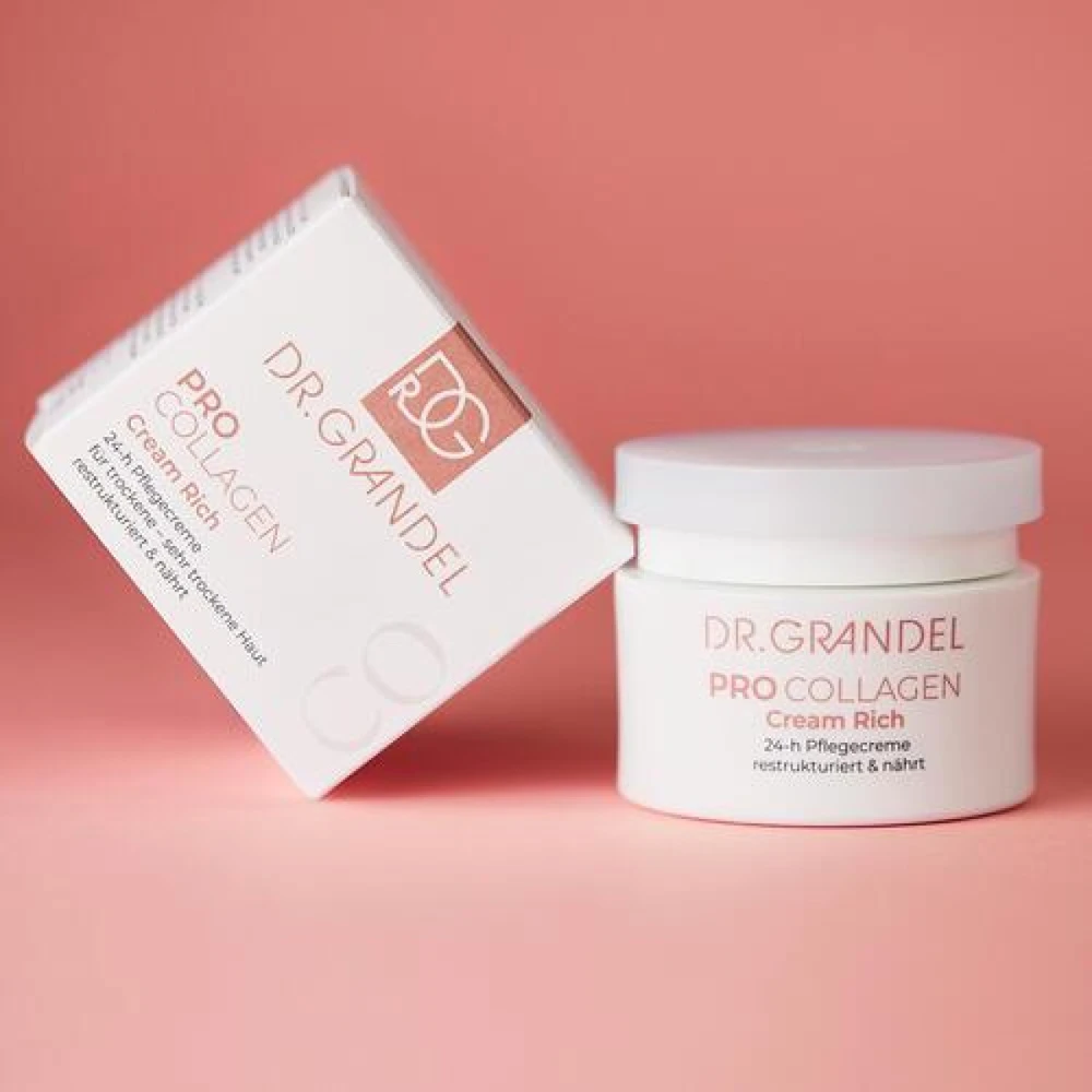 Dr. Grandel PRO COLLAGEN Kreminis Rich maitinamasis veido kremass sausai odai, 50 ml