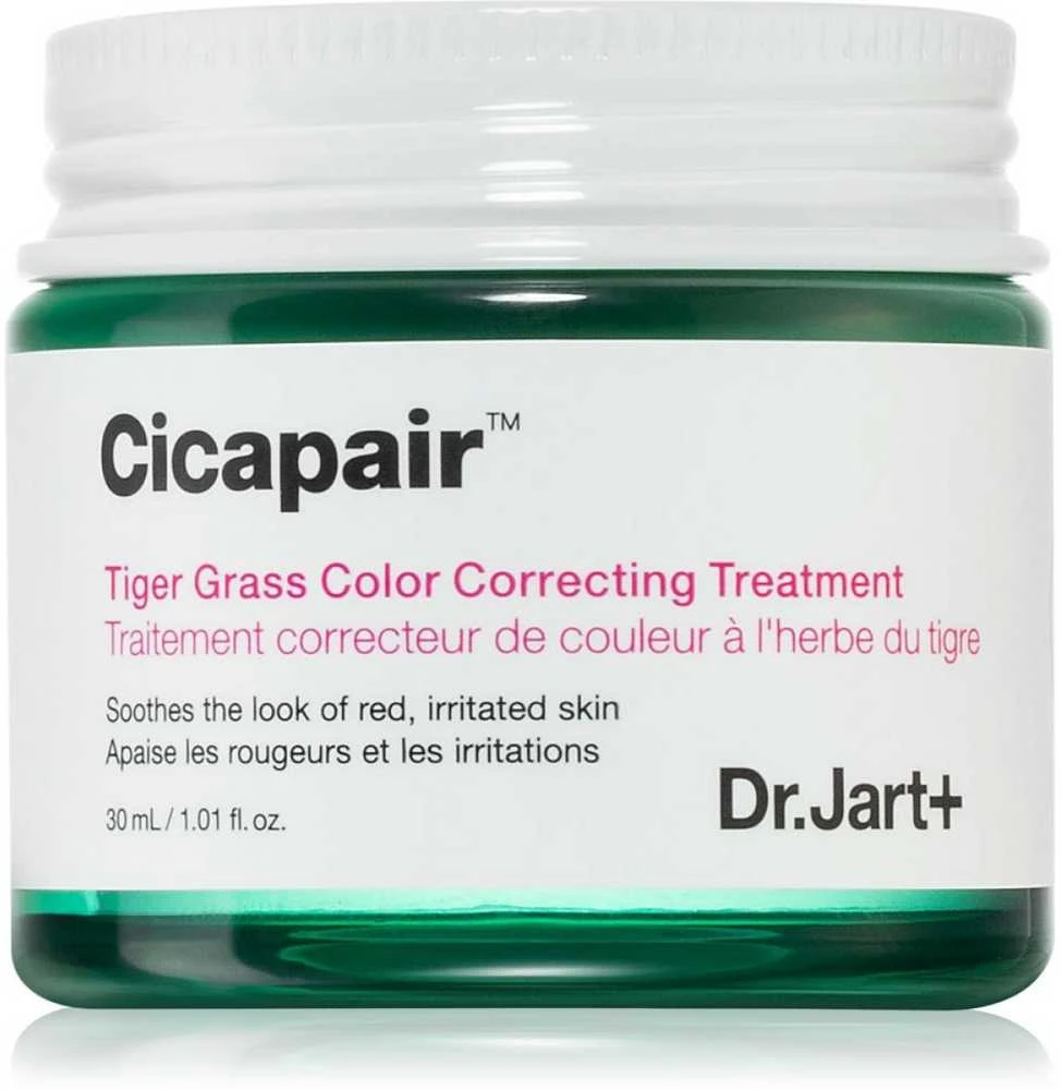 Dr. Jart+ Cicapair Tiger Grass Color Correcting Treatment intensyvaus poveikio kremas nuo odos raudonio, 30 ml