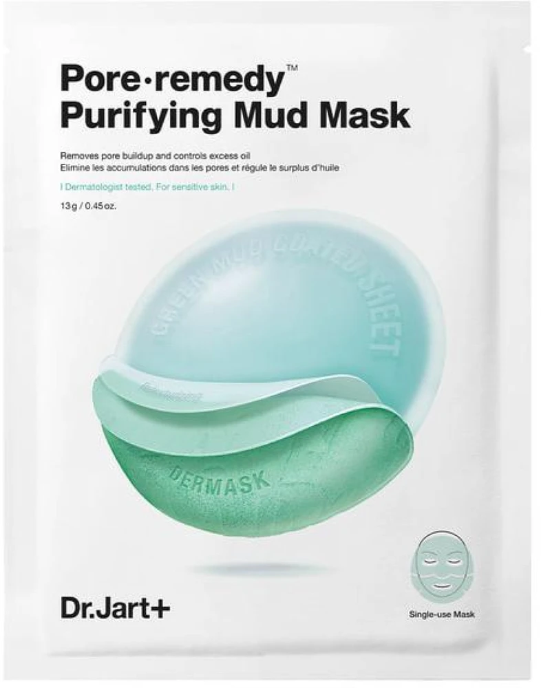 Dr. Jart+ Dermask Pore·Remedy Purifying Mud Mask veido kaukė, 13 g