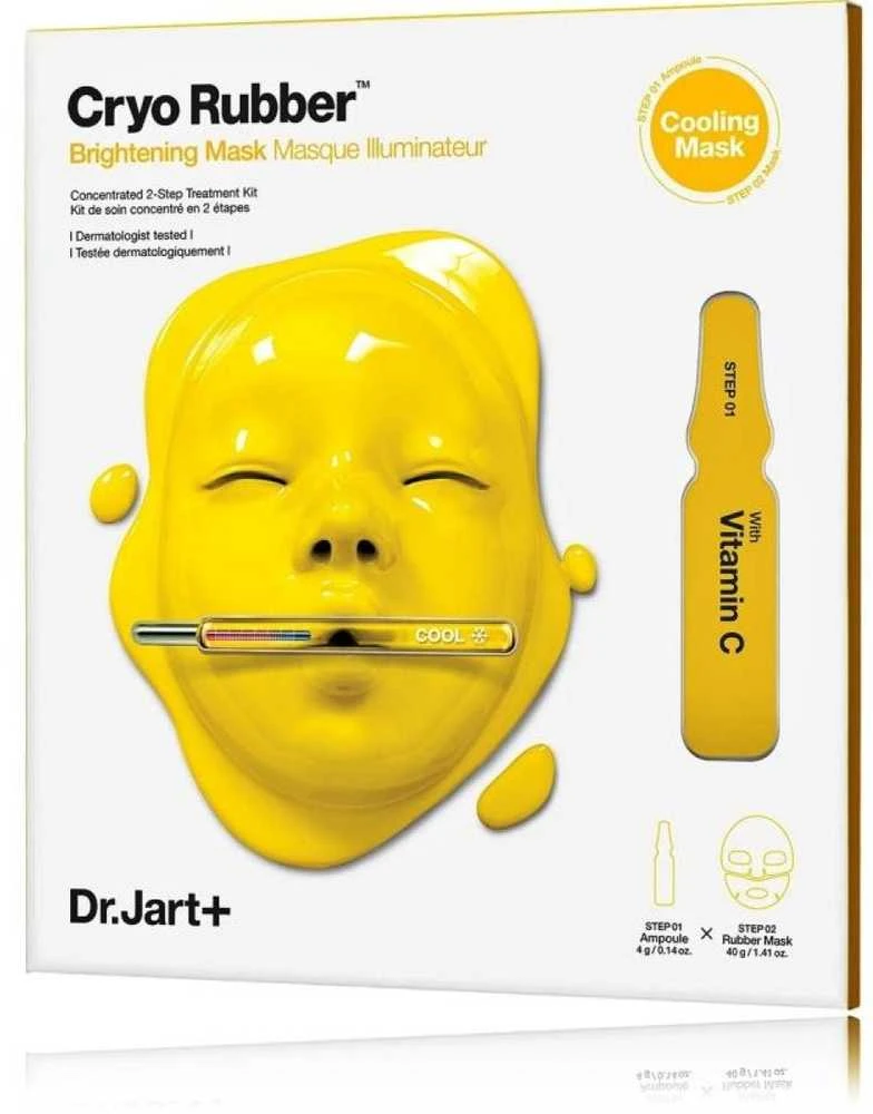 Dr. Jart+ Dr Jart Cryo Vitamin C Rubber Brightening Mask skaistinamoji lakštinė veido kaukė, 1 vnt.