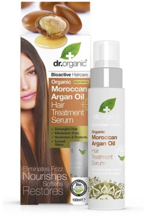 Dr. Organic Maroko argano aliejaus plaukų priežiūros serumas, 100 ml