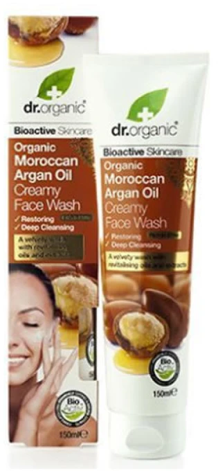 Dr. Organic Maroko argano aliejaus kreminis veido prausiklis 150ml