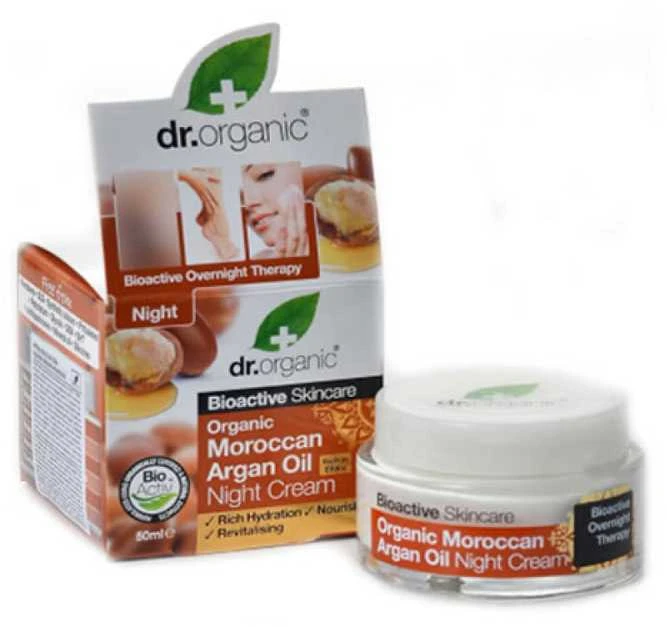 Dr. Organic Maroko argano aliejaus naktinis kremas 50ml