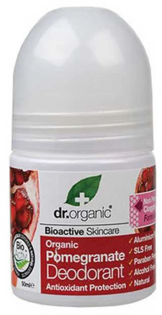 Dr. Organic granatų dezodorantas su rutuliniu aplikatoriumi