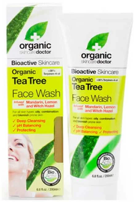 Dr. Organic Arbatmedžio veido prausiklis 200ml