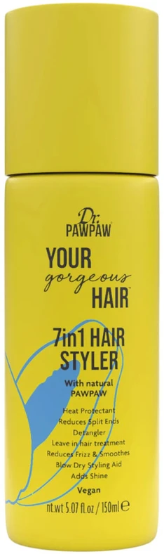 Dr. PawPaw Your Gorgeous Hair 7 In 1 Plaukų lakas Minkštinantis ir glotninantis & Heat Protection, 150 ml