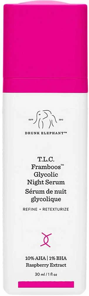 Drunk Elephant TLC Framboos Glycolic Night Serum veido serumas, 30 ml