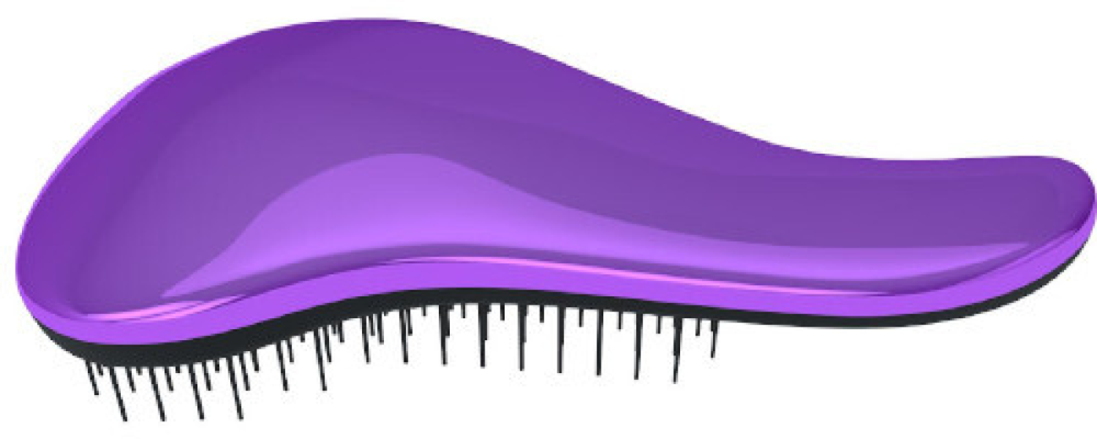 Dtangler Hair brush with Violetinė handle