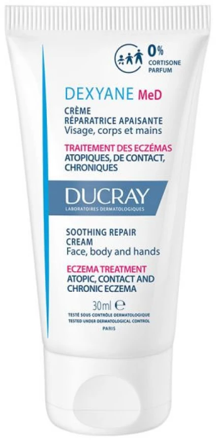 Ducray Dexyane Med Soothing Eczema Kreminis raminantis kremas nuo egzemos, 30 ml