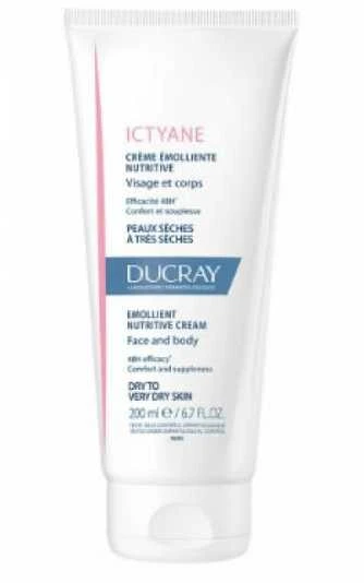 "Ducray Ictyane" maitinamasis minkštinamasis kremas 200ml