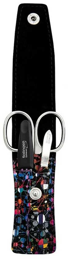 DuKaS Travel manicure set 3-piece juodas colorful PL 872