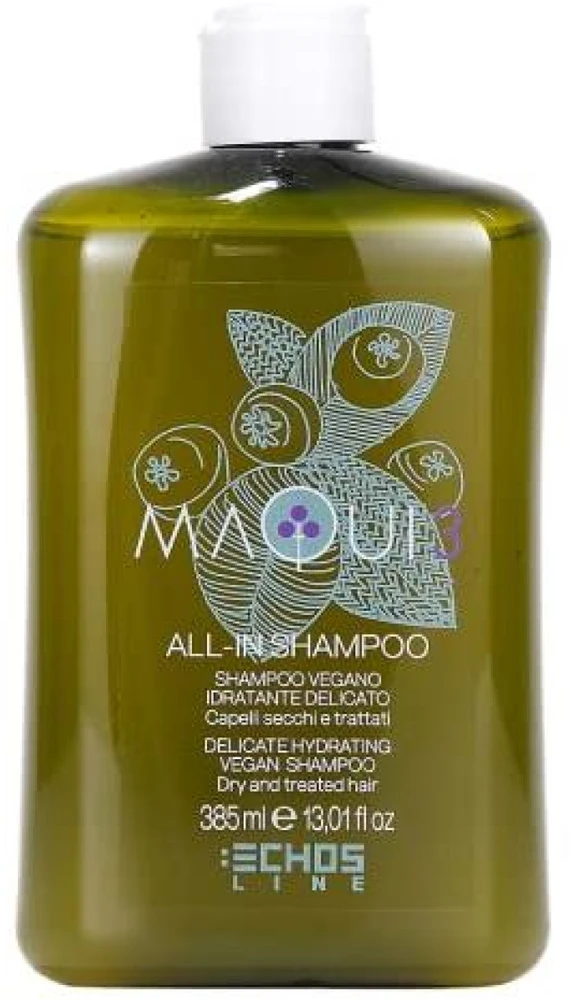 Echosline Maqui 3 Delicate Hydrating Vegan Šampūnas drėkinamasis šampūnas sausiems plaukams, 385 ml
