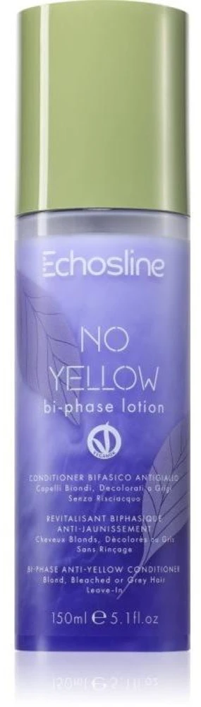 Echosline No Geltona Bi-phase Lotion dvifazis nenuplaunamas losjonas šviesiems, balintiems ir žiliems plaukams, 150 ml
